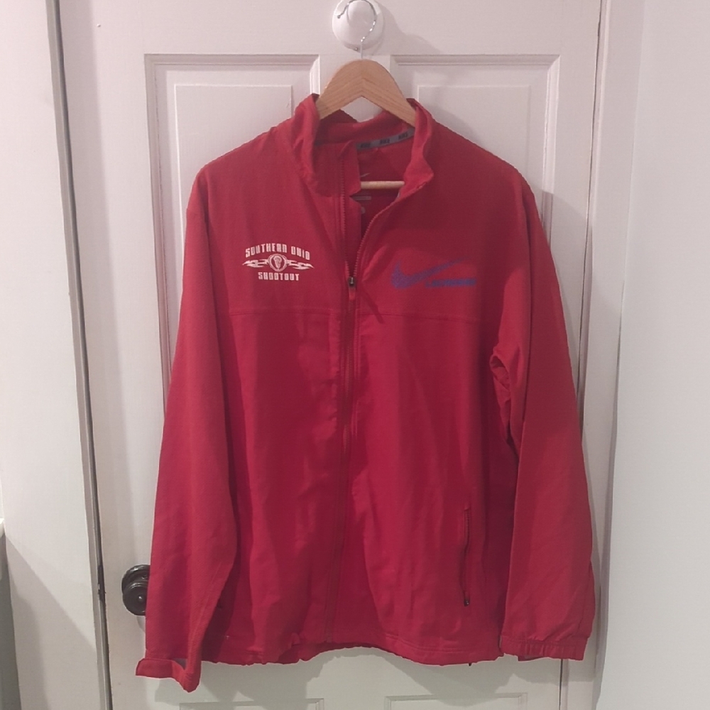 Nike Red Full-Zip Lacrosse Jacket